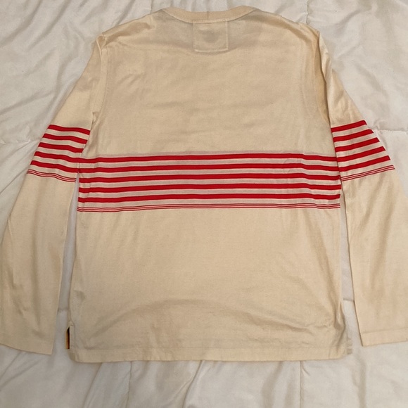 Paul Smith Crew Neck Long Sleeve Cream x Red T-Shirt Size XL NWOT - Picture 5 of 7